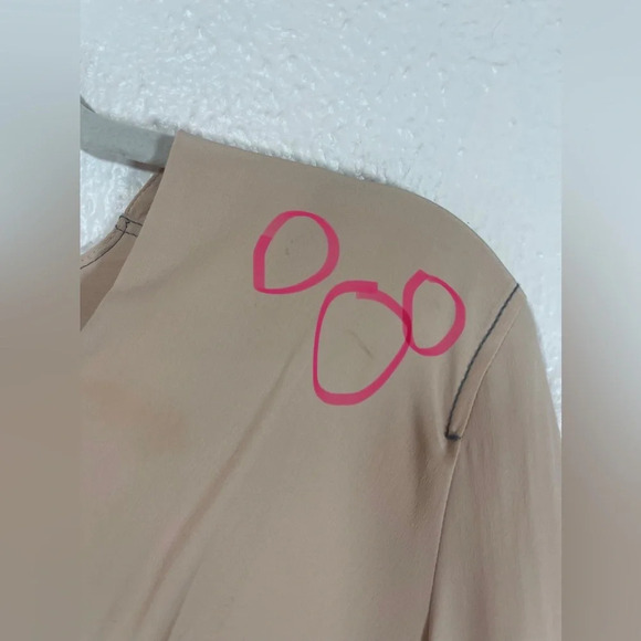 Rag & Bone Shields 100% Silk Drape-Front Top Blouse Women’s XXS Dusty Rose - Picture 8 of 16